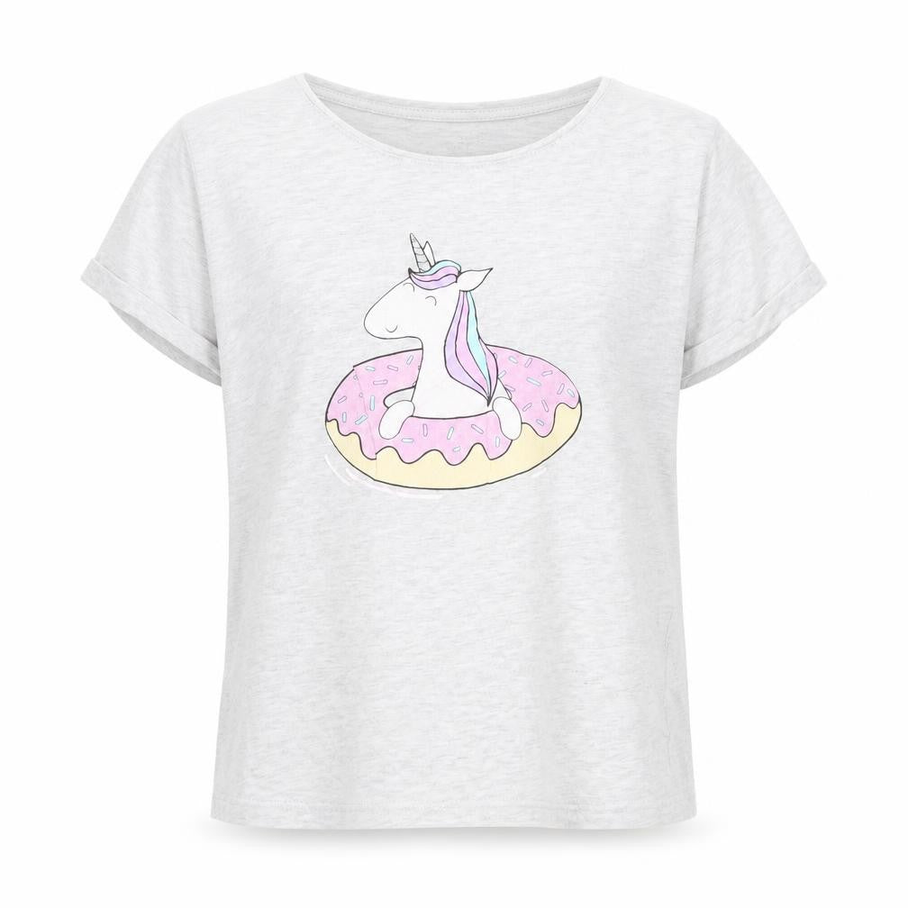 Front view of Primark girls’ grey basic t-shirt, size 12, years