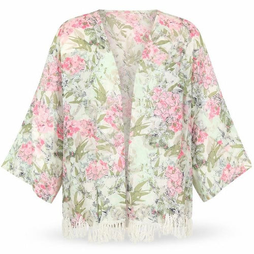 Preworn Womens Green Floral  Basic Blouse Size S