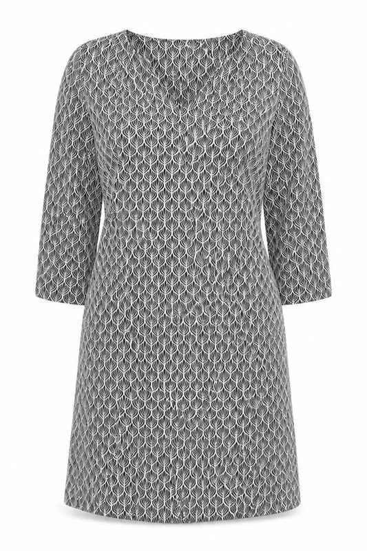 Front view of Tu women’s black floral shirt dress, size UK 10
