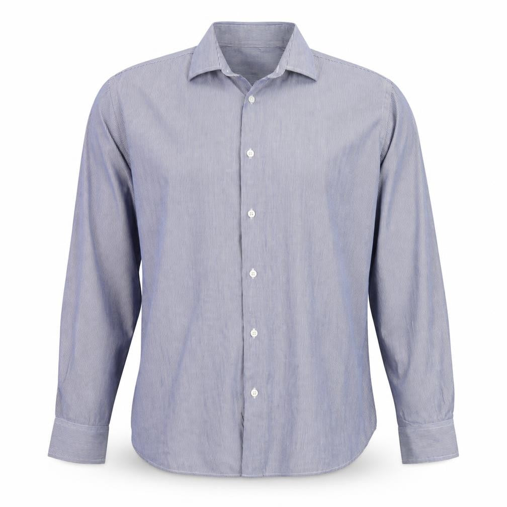 cedarwood Mens Blue Striped   Button-Up Size 15