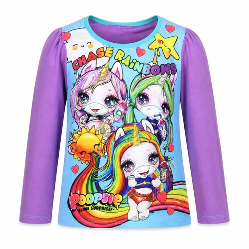 poopsie Girls Purple   Top Pyjama Top Size 7-8 Years  - poopsie slime surprise