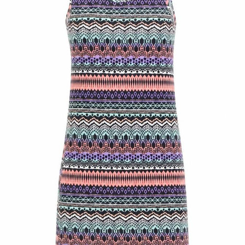 CAMEO ROSE Womens Black Geometric  Tank Dress  Size S