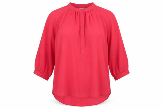 Front view of Next women’s pink basic blouse, size UK 12