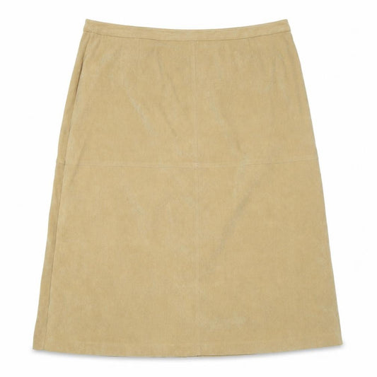Front view of Plus Collection women’s yellow a-line skirt, size UK 22