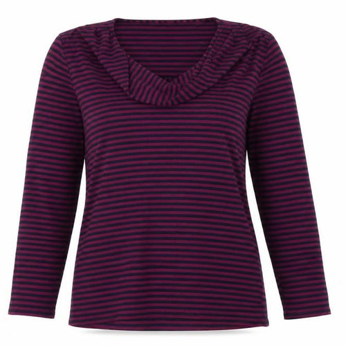 Phase Eight Womens Purple Striped  Basic Blouse Size 14