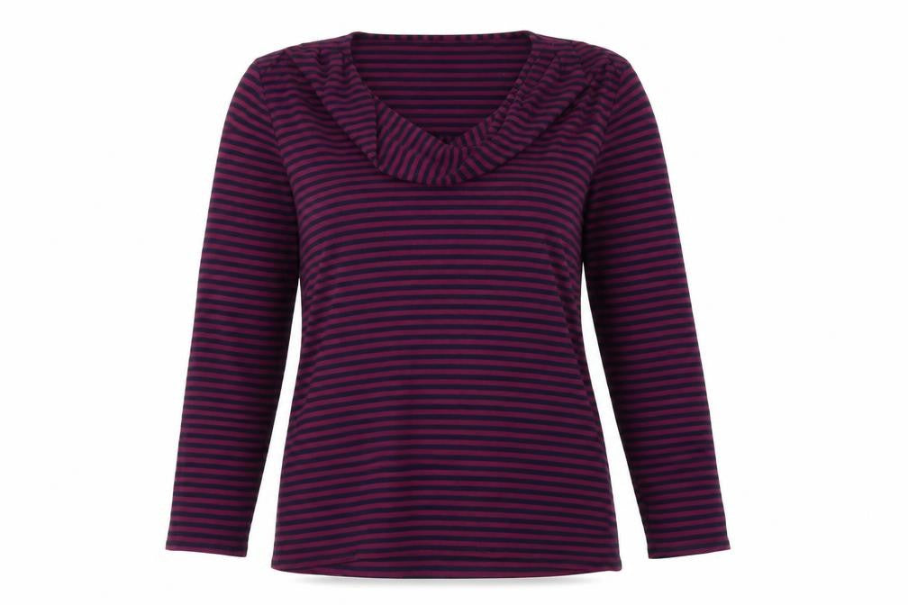 Phase Eight Womens Purple Striped  Basic Blouse Size 14