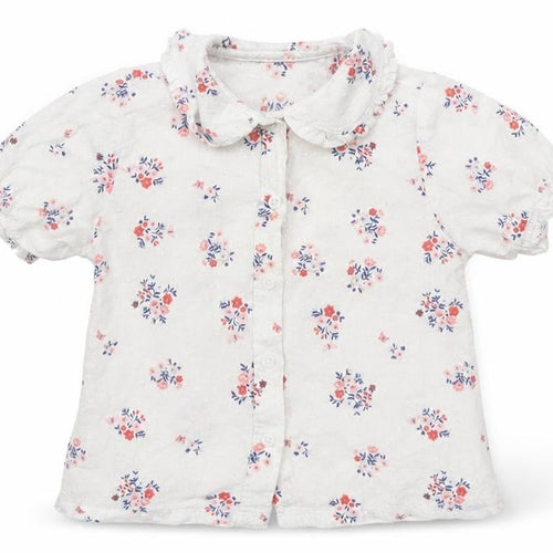 Nutmeg Girls White Floral  Cami Pyjama Top Size 9-12 Months