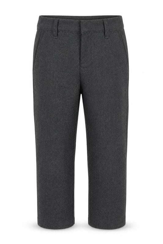 Front view of Marks & Spencer boys’ grey dress pants trousers, size 3-4, years