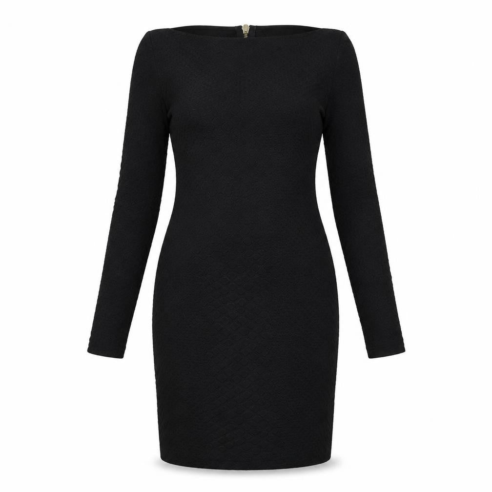 Lipsy Womens Black Animal Print  Bodycon  Size 8