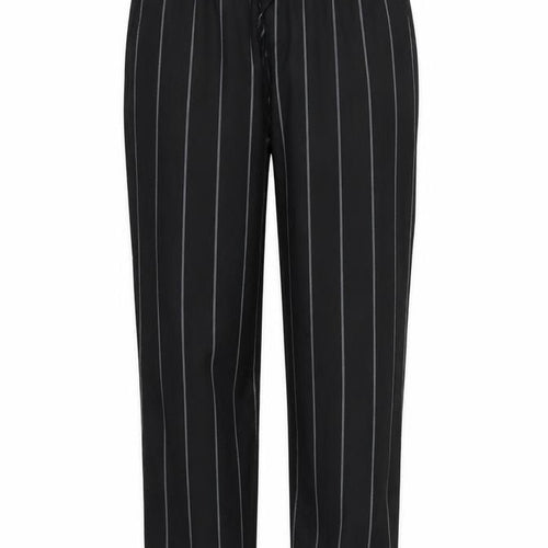 Missguided Womens Black Striped Chiffon Trousers  Size 10 L24 in