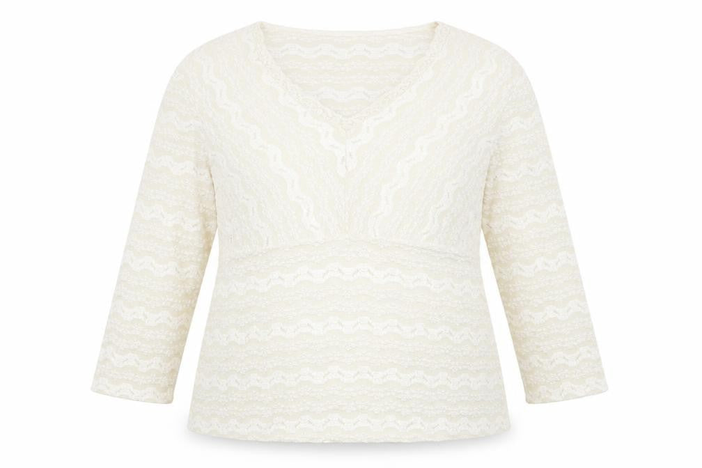 Notations Womens Ivory   Basic Blouse Size XL