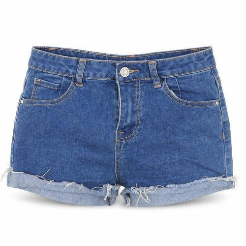 Preworn Womens Blue  Denim Cut-Off Shorts Size 26 in