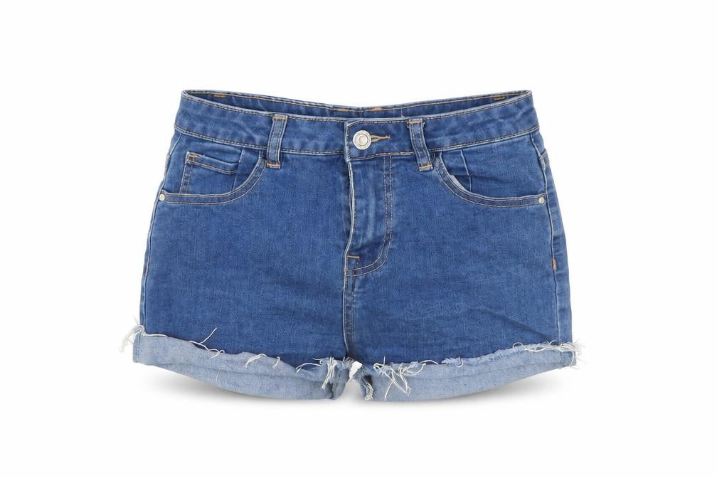 Preworn Womens Blue  Denim Cut-Off Shorts Size 26 in