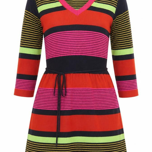 Per Una Womens Red Striped  A-Line  Size 14