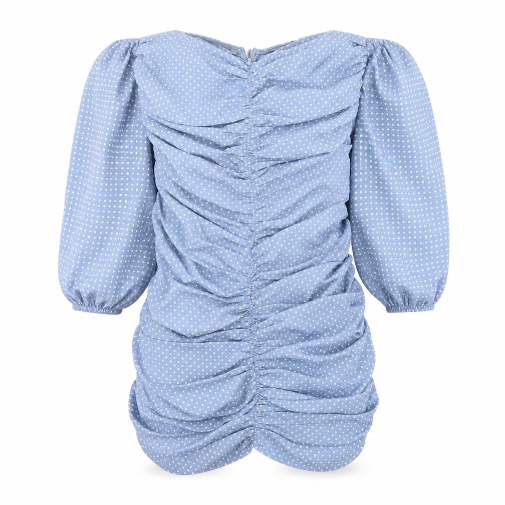Misspap Womens Blue Polka Dot  A-Line  Size 12