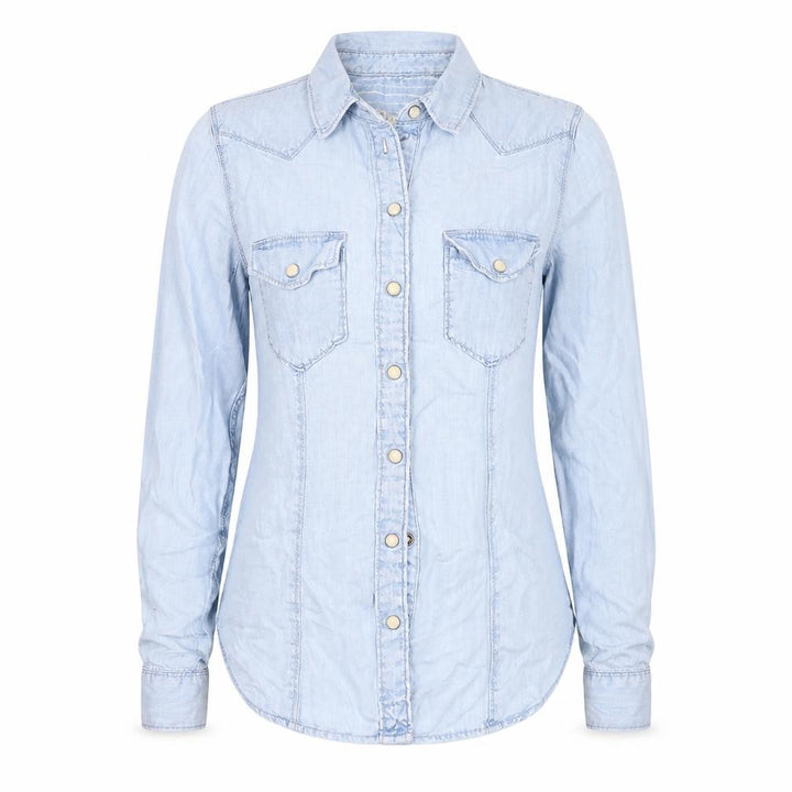 Gap Womens Blue  Denim Basic Button-Up Size 6