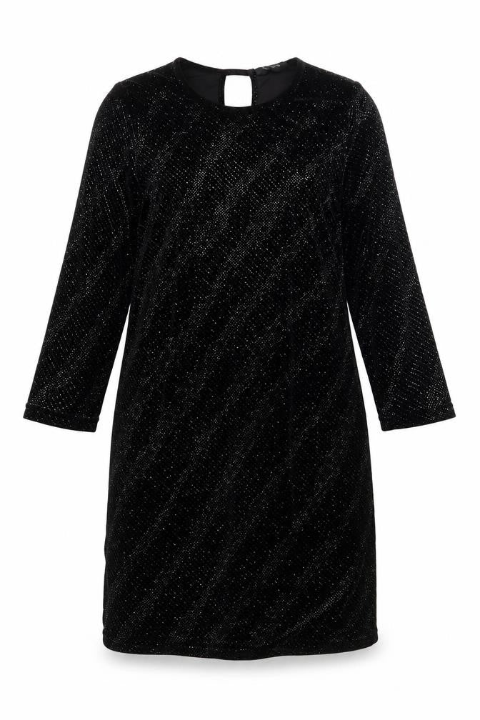 Dorothy Perkins Womens Black  Velour Shift  Size 10