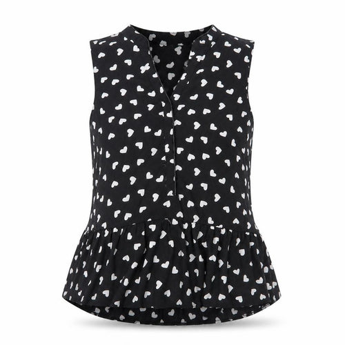 Millenium Womens Black Polka Dot Chiffon Basic Blouse Size M