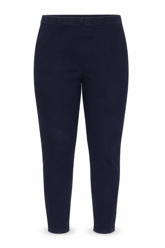 Front view of women’s blue jegging jeans, size UK 32, in, 26-inch leg
