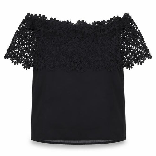 Preworn Womens Black Floral  Basic Blouse Size L