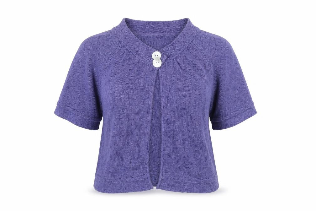 Text Womens Purple  Knit Cardigan Jumper Size M