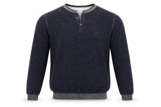 Front view of George men’s blue knit jumper, size S
