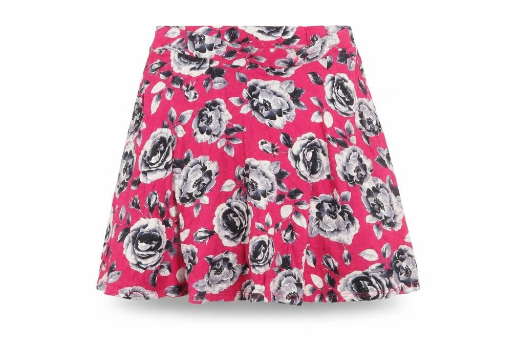 YD Girls Orange Floral  Skater Skirt Size 10-11 Years
