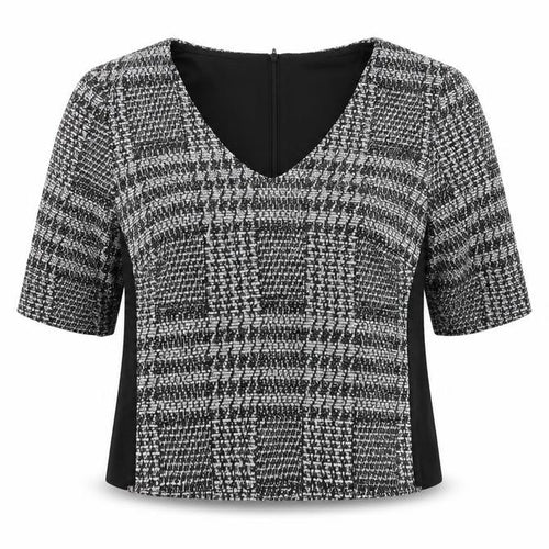 Eliane Rose Womens Black Check  Basic Blouse Size S
