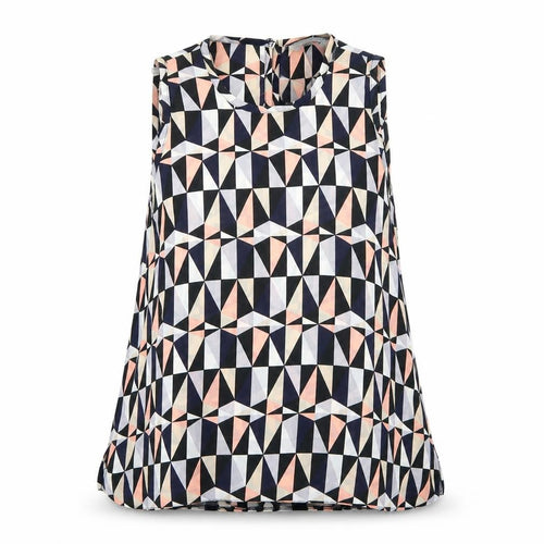 Dorothy Perkins Womens Multicoloured Geometric Chiffon Camisole Tank Size 6