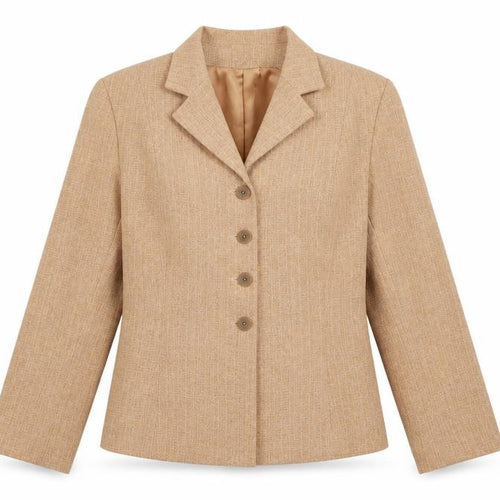 Preworn Womens Orange  Rayon Jacket Blazer Size 8