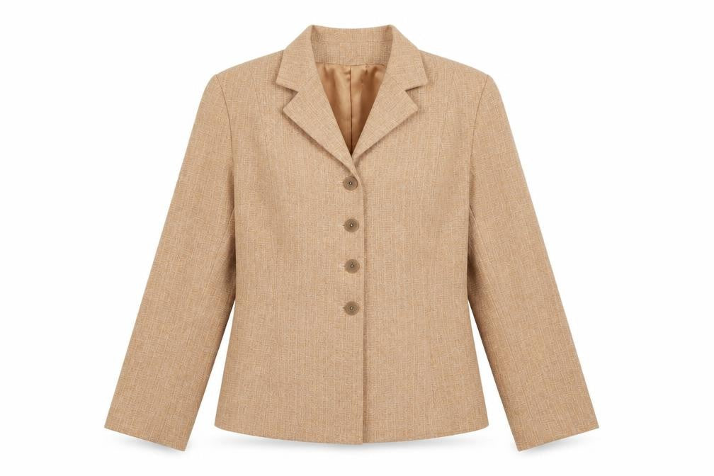 Preworn Womens Orange  Rayon Jacket Blazer Size 8