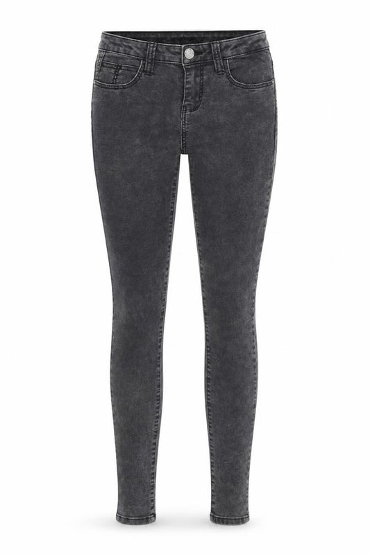 Front view of Denim co. women’s grey denim skinny jeans, size UK 8, 30-inch leg