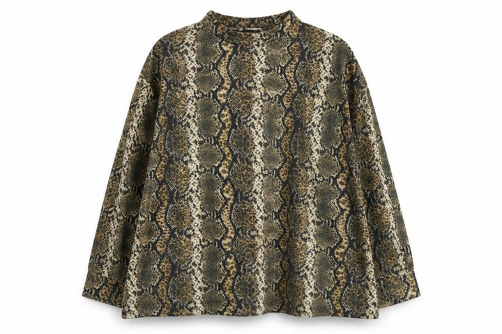 George Womens Yellow Animal Print  Pullover Sweatshirt Size 2XL