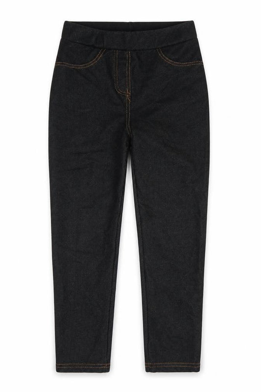 Front view of i <3 girlswear girls’ black jegging jeans, size 9, years