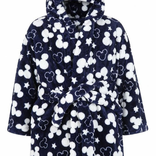 Disney  Blue Polka Dot  Babydoll Robe Size 18-24 Months  - mickey mouse