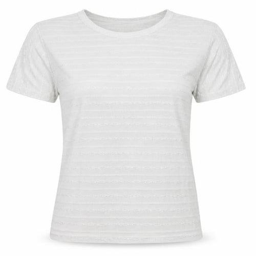 Icecube Womens Grey Striped  Basic T-Shirt Size L