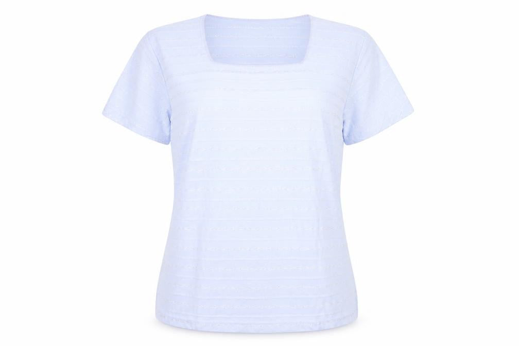 Icecube Womens Purple Striped  Basic T-Shirt Size L