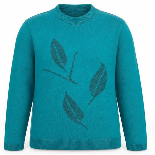 Classic Womens Blue   Pullover Jumper Size L  - Leaf
