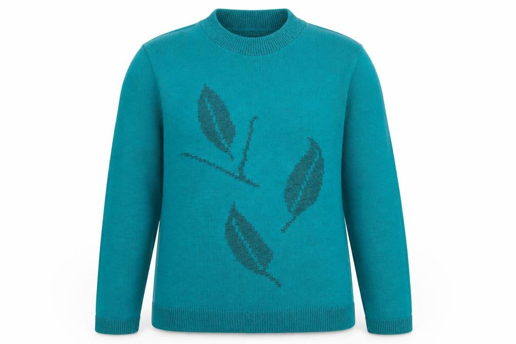 Classic Womens Blue   Pullover Jumper Size L  - Leaf
