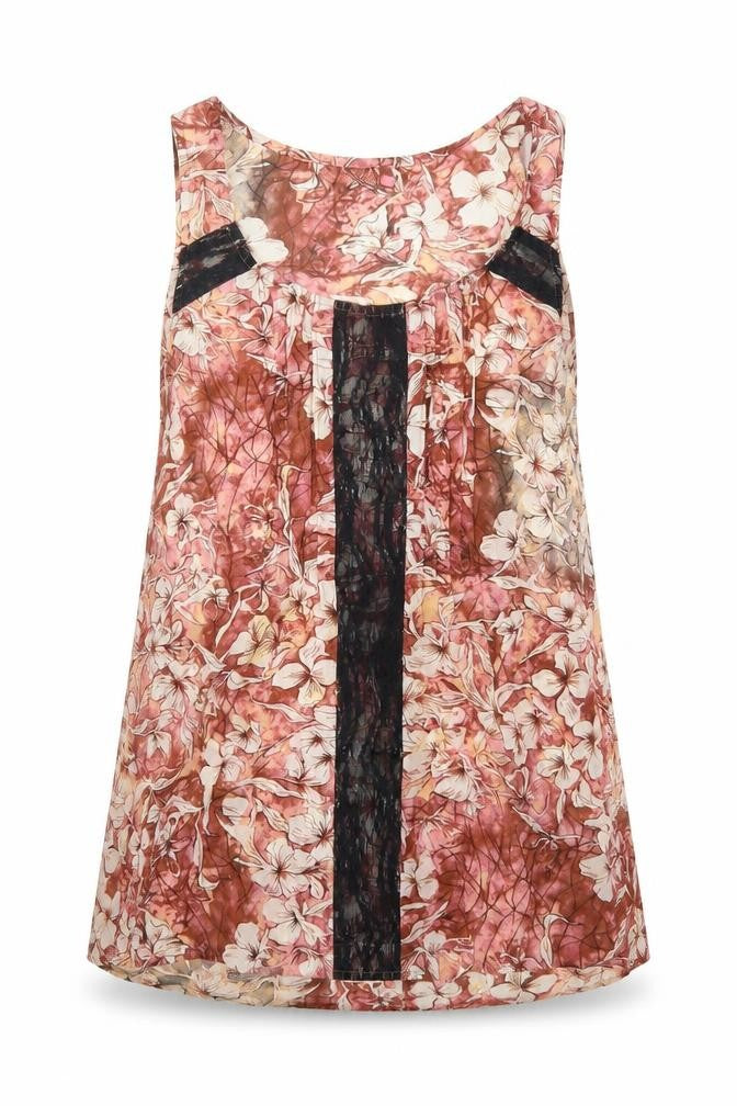 Next Womens Pink Floral  Basic Tank Size 8