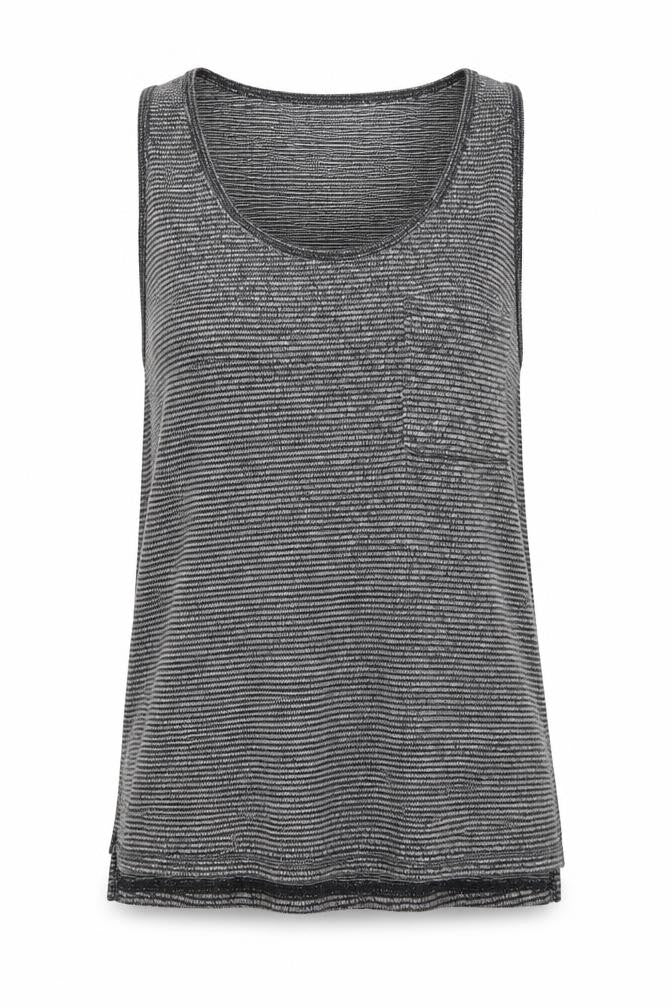Next Womens Grey Striped  Basic Tank Size 12