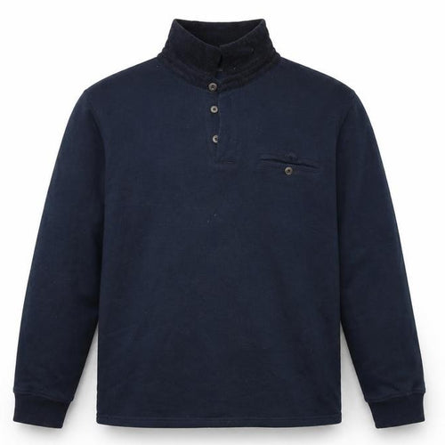 DUNNES Mens Blue   Henley Sweatshirt Size M