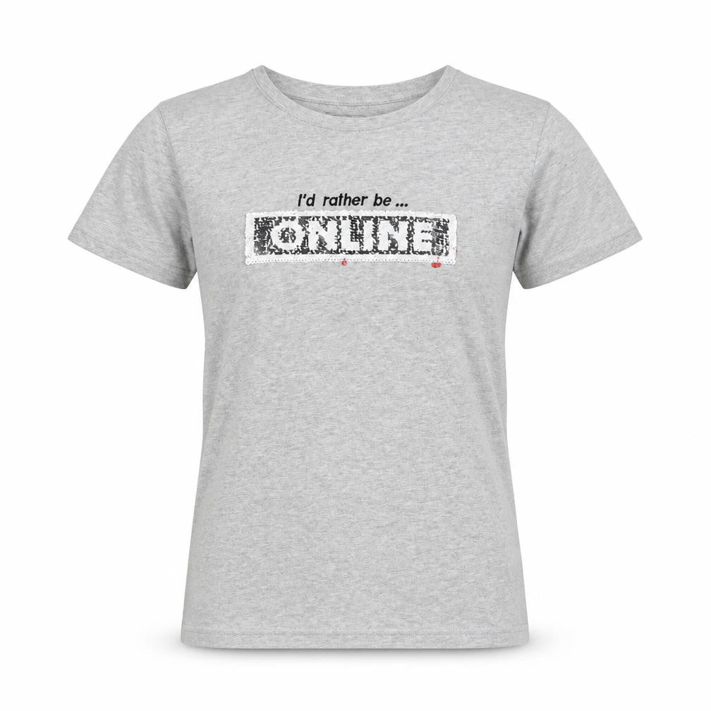 Front view of Next girls’ grey basic t-shirt, size 12, years