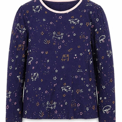 pre worn Girls Blue   Basic T-Shirt Size 10-11 Years