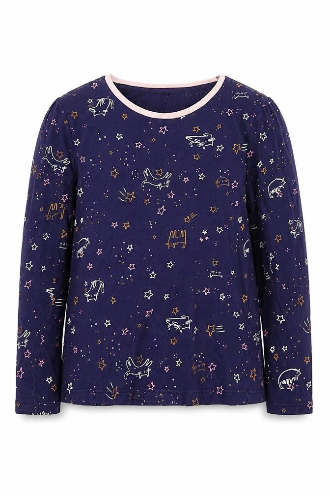 pre worn Girls Blue   Basic T-Shirt Size 10-11 Years