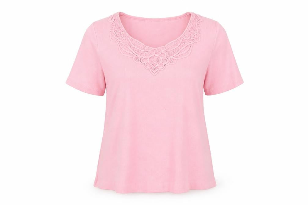 Preworn Womens Pink   Basic T-Shirt Size 14