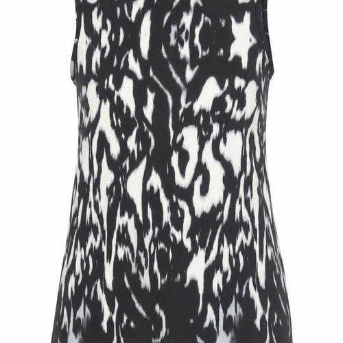 Klass Womens Black Animal Print  Basic T-Shirt Size L