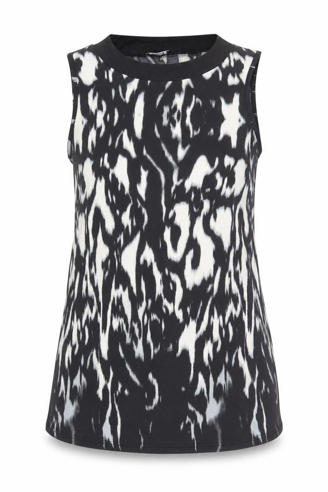 Klass Womens Black Animal Print  Basic T-Shirt Size L