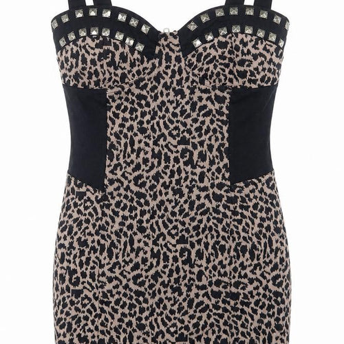 Crafted Womens Blue Animal Print  Mini  Size 10  - built in bra