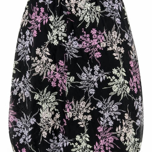 Berkertex Womens Black Floral  Skater Skirt Size 14